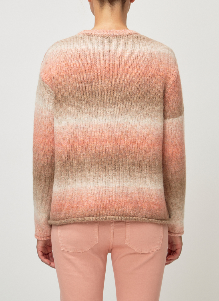 Pullover Rundhals 1/1 Arm, Rosé Rückansicht