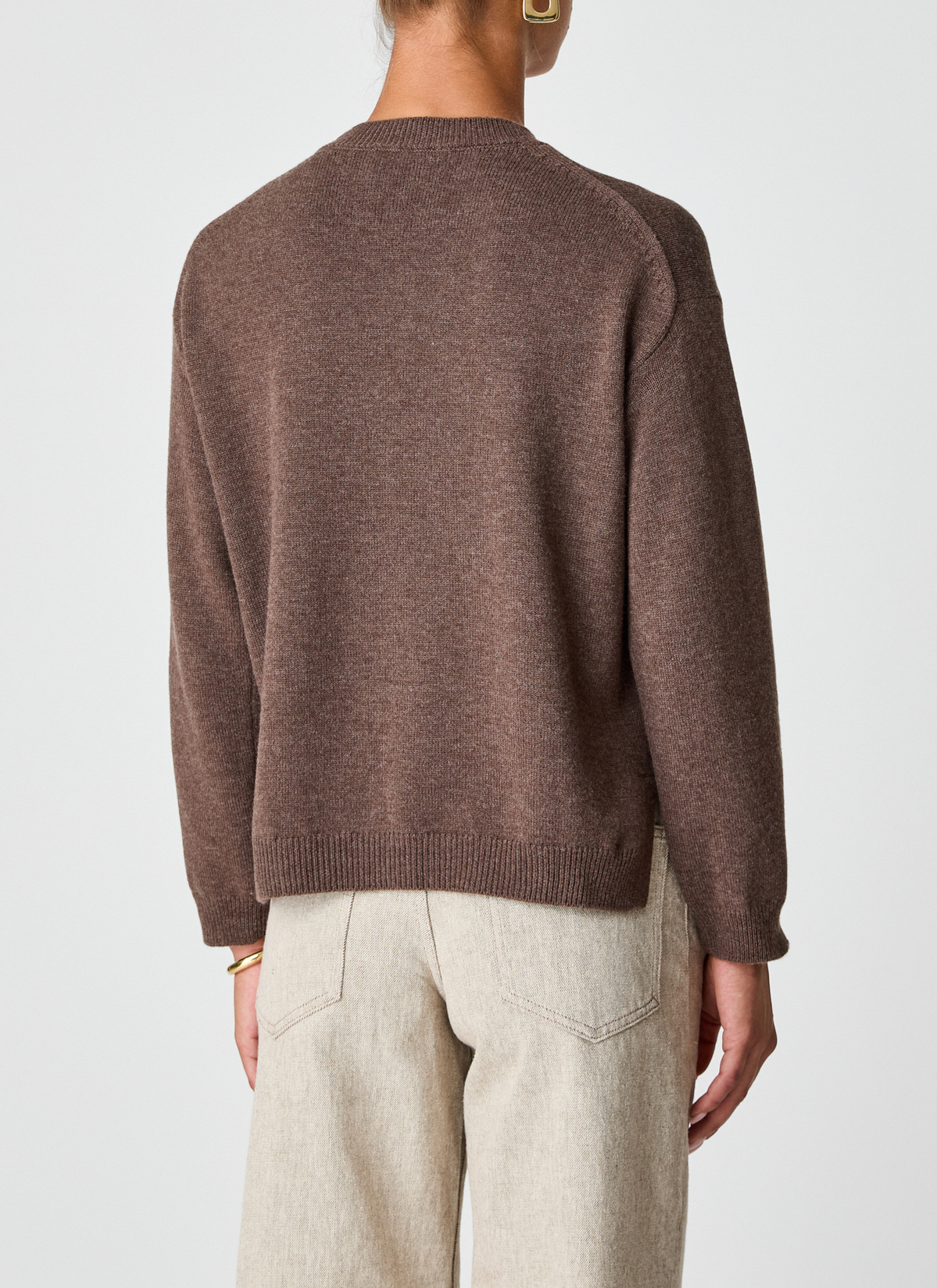 Pullover Rundhals 1/1 Arm, Hardwood Rückansicht