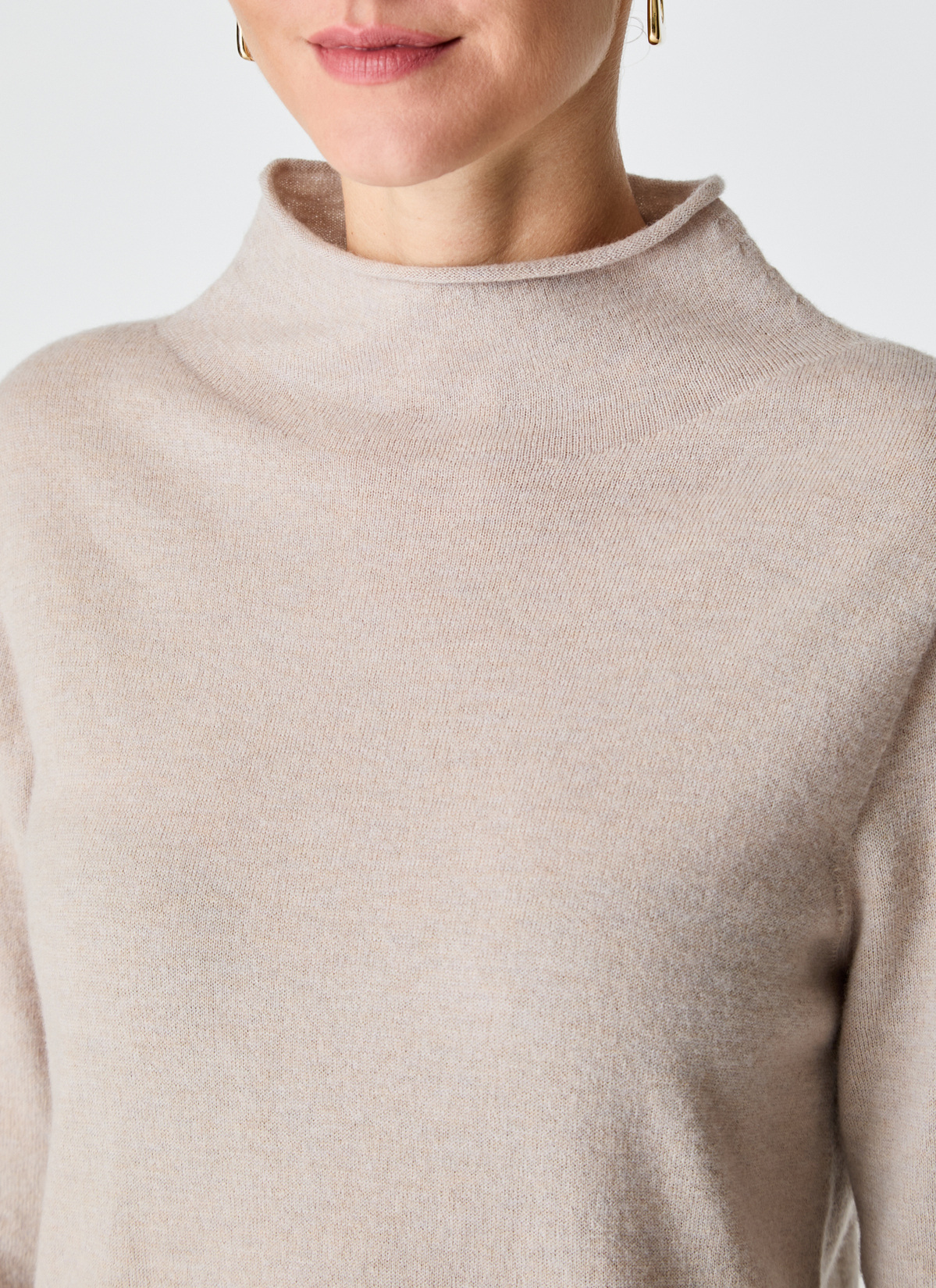 Pullover Stehkragen 1/1 Arm, British Tea Detailansicht 2