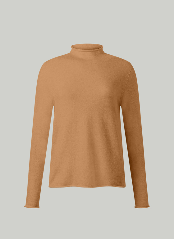 Pullover Stehkragen 1/1 Arm Pumpkin Spice Frontansicht