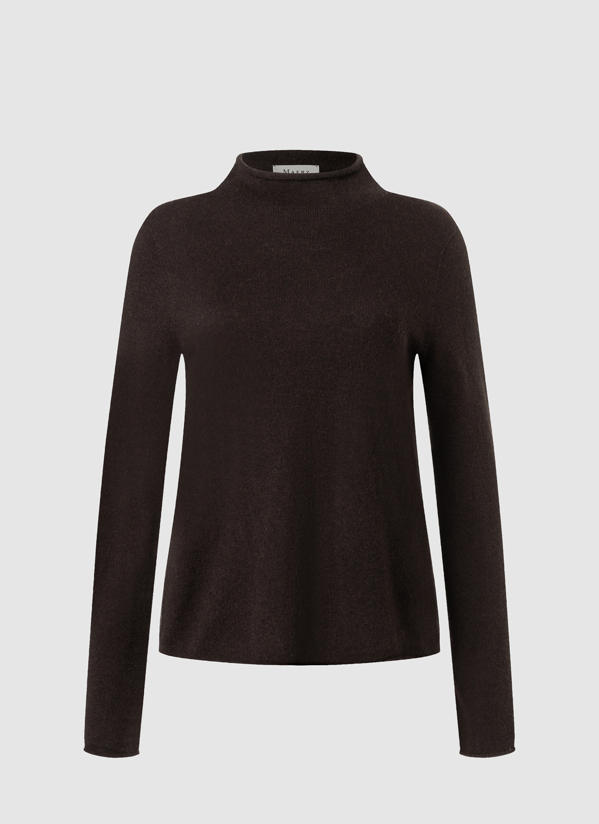 Pullover Stehkragen 1/1 Arm, Dark Espresso 