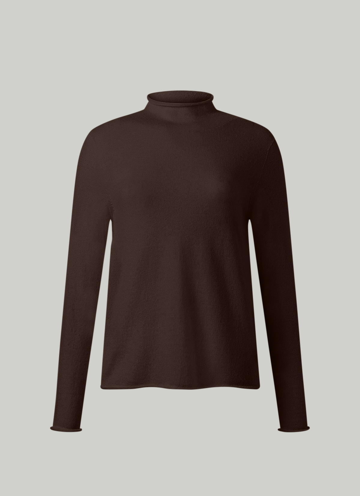 Pullover Stehkragen 1/1 Arm, Dark Coffee