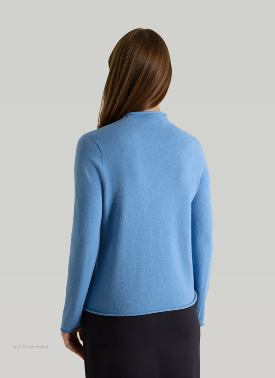 Pullover Stehkragen 1/1 Arm Dutch Blue Frontansicht