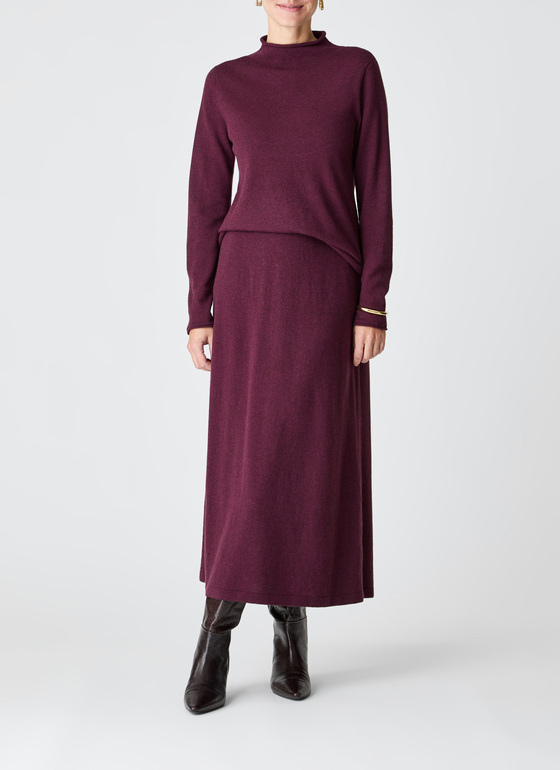 Pullover Stehkragen 1/1 Arm Oxid Red Frontansicht