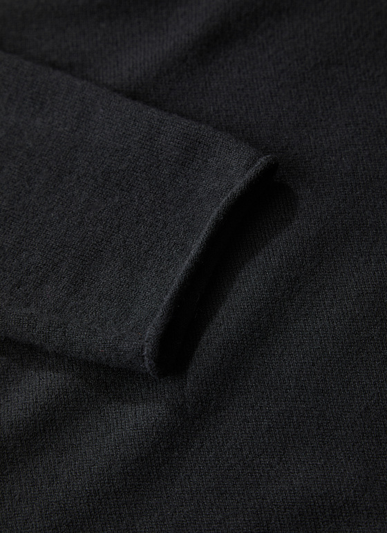 Pullover Stehkragen 1/1 Arm Black Frontansicht