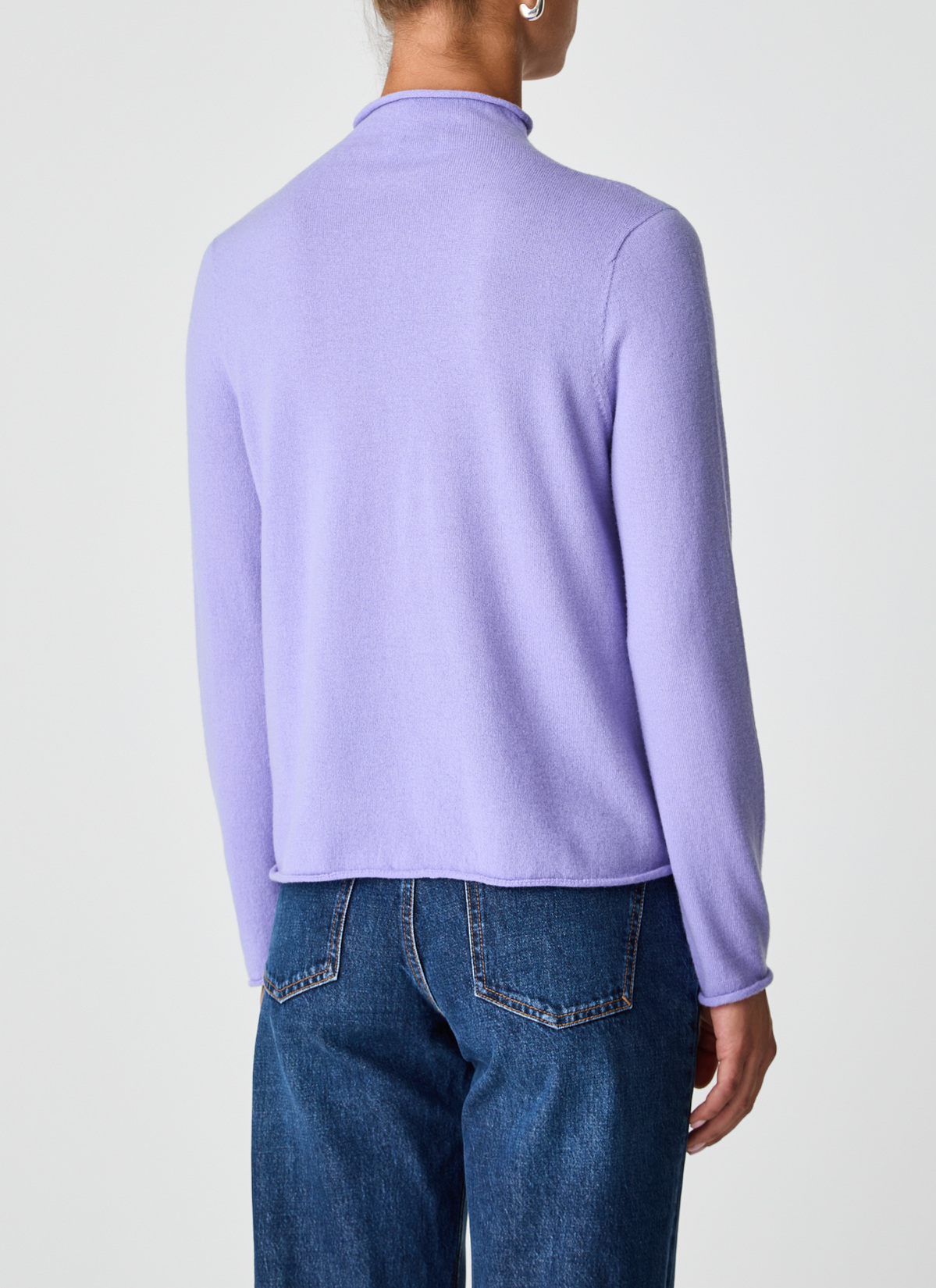 Pullover Stehkragen 1/1 Arm, Frosted Lavender Rückansicht