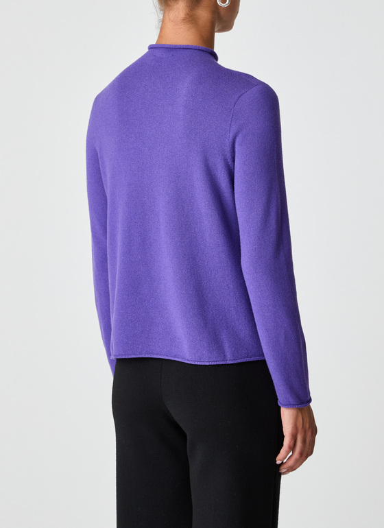 Pullover Stehkragen 1/1 Arm Mythical Violet Frontansicht