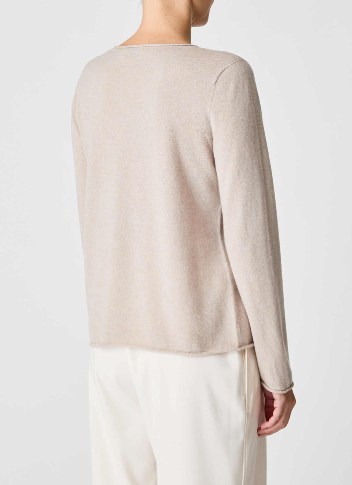 Pullover Rundhals 1/1 Arm, British Tea Rückansicht