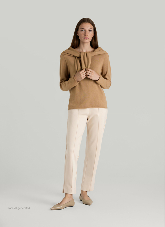Pullover Rundhals 1/1 Arm Pumpkin Spice Frontansicht