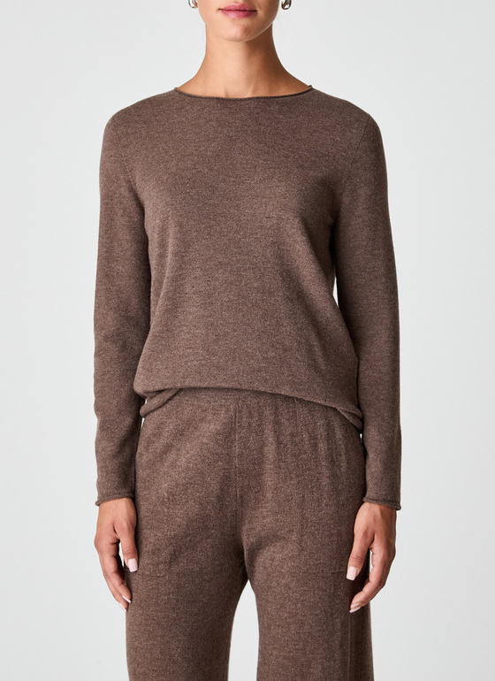 Pullover Rundhals 1/1 Arm Hardwood Frontansicht
