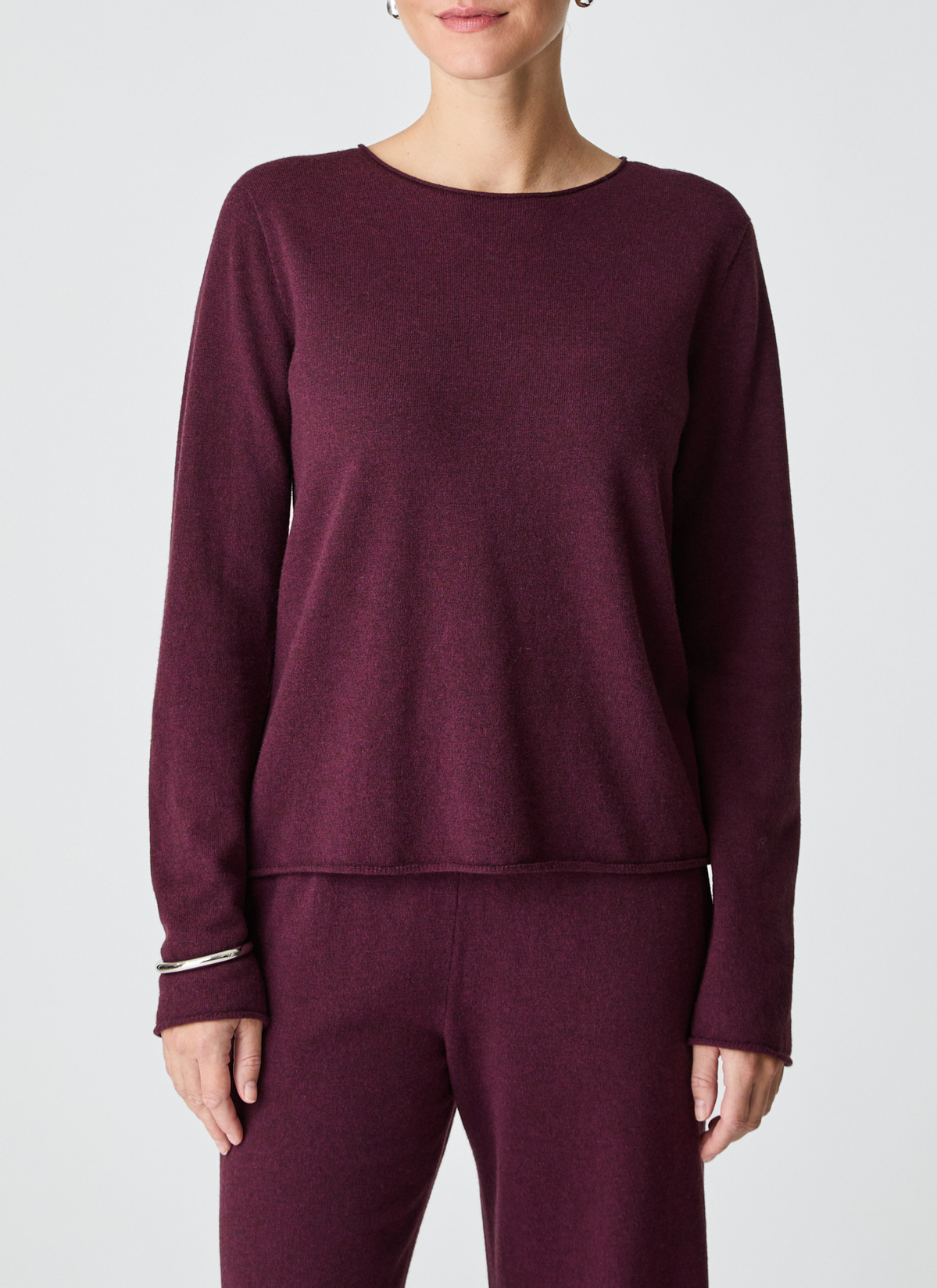 Pullover Rundhals 1/1 Arm, Oxid Red Frontansicht