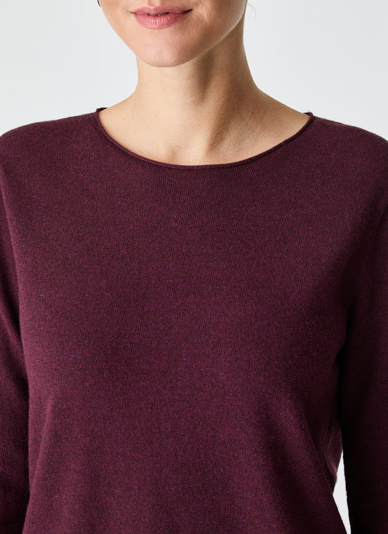 Pullover Rundhals 1/1 Arm Oxid Red Frontansicht