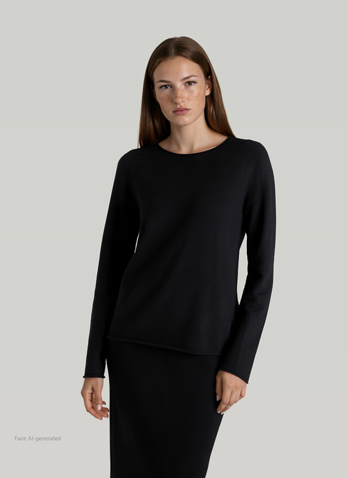 Pullover Rundhals 1/1 Arm width=