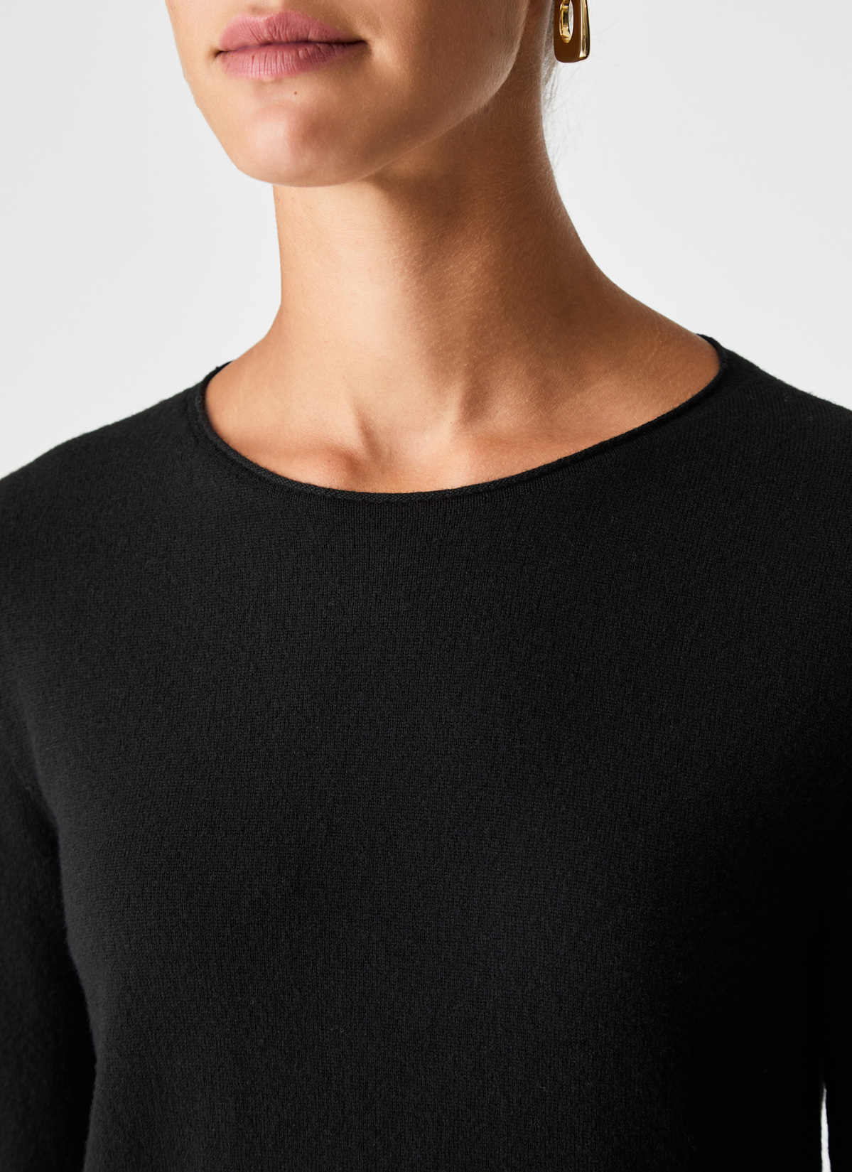 Pullover Rundhals 1/1 Arm, Black Detailansicht 1