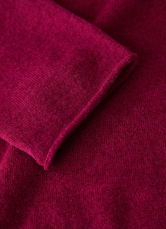 Pullover Rundhals 1/1 Arm Bordeaux Frontansicht