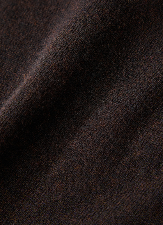 Pullover V-Ausschnitt 1/1 Arm Dark Espresso Frontansicht