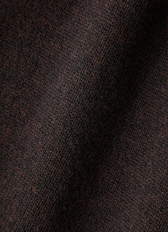 Pullover Rollkragen 1/1 Arm Dark Espresso Frontansicht