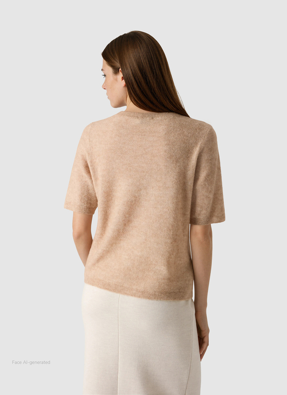 Pullover Rundhals 1/1 Arm Sesame Frontansicht