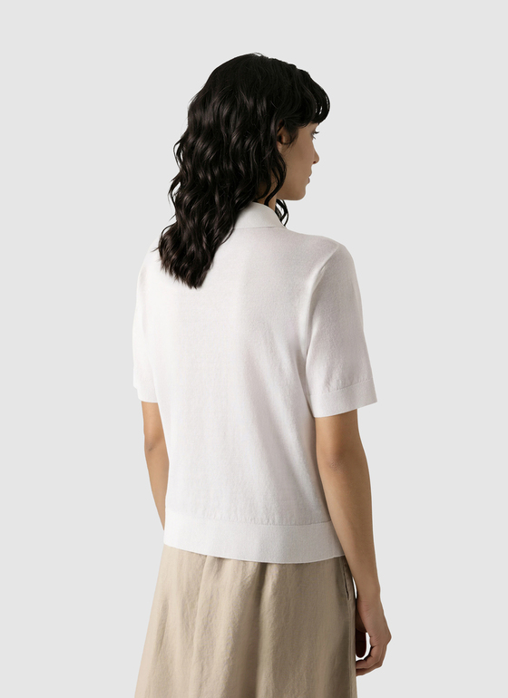 Poloshirt New White Frontansicht