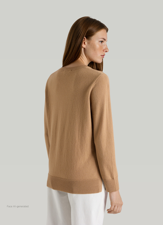 Pullover Stehkragen 1/2 Arm Pumpkin Spice Frontansicht