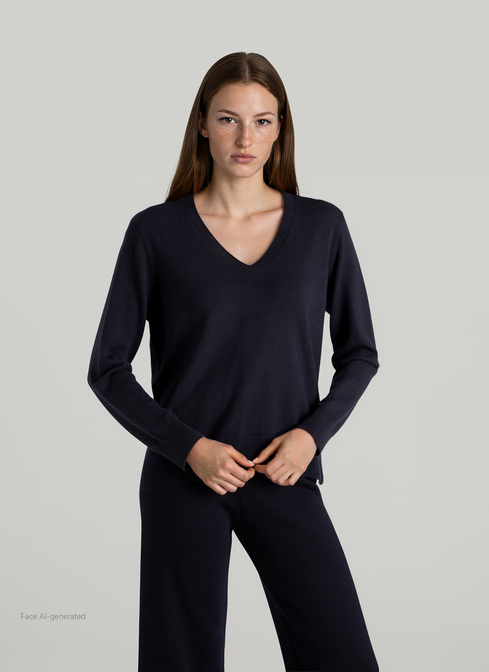 Pullover Stehkragen 1/2 Arm width=