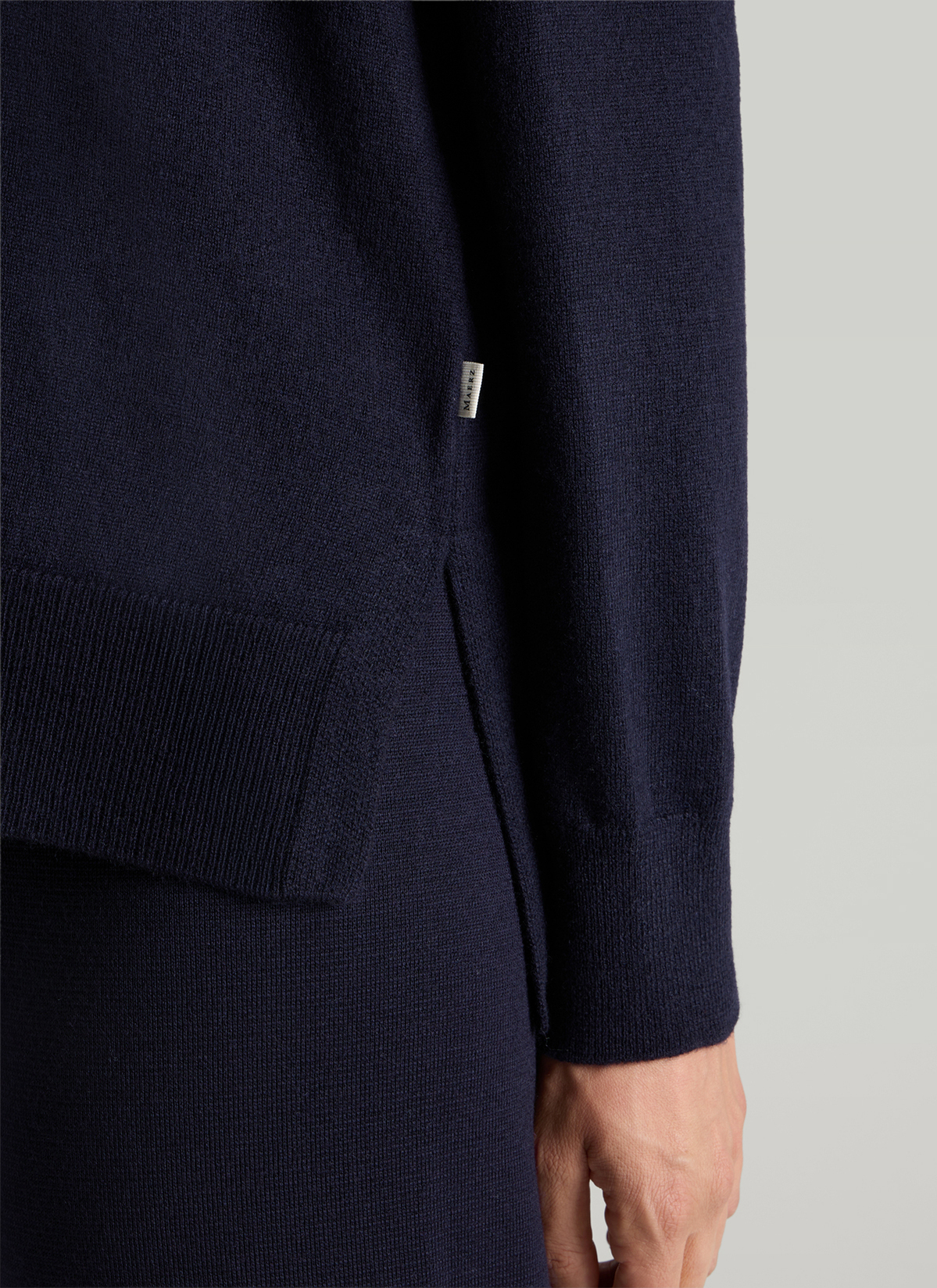 Pullover Stehkragen 1/2 Arm, Navy Detailansicht 1