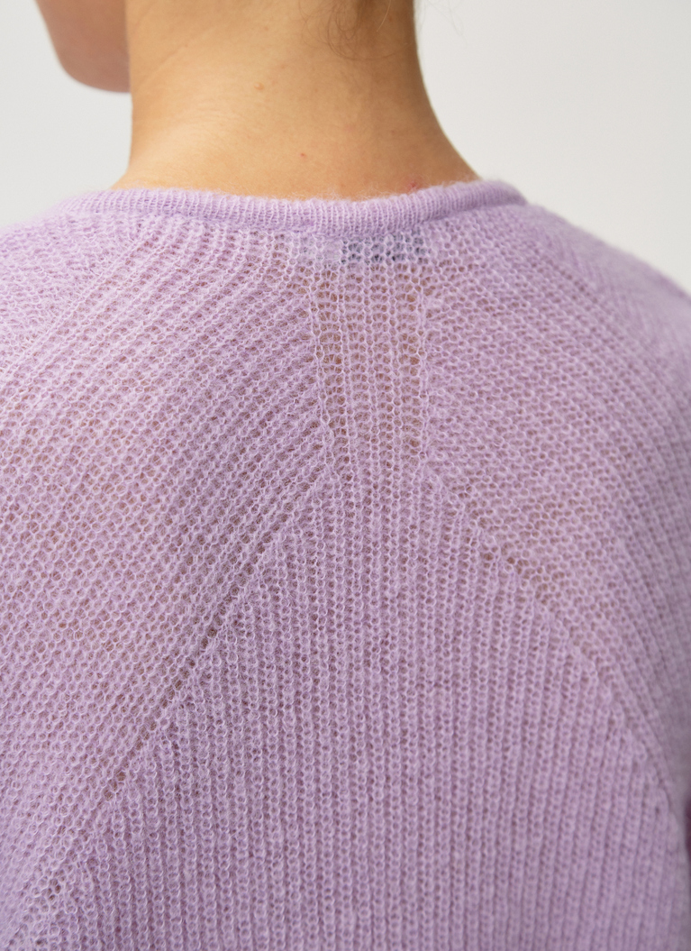 Pullover V-Ausschnitt 1/1 Arm, Purple Cream Detailansicht 2