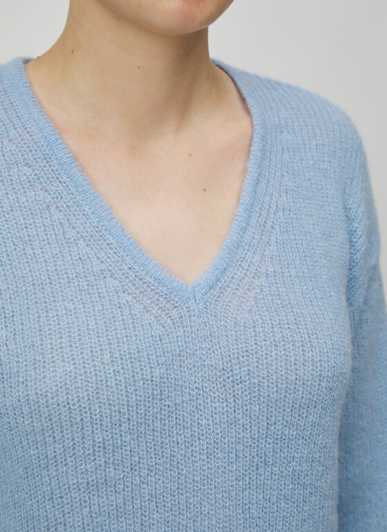 Pullover V-Ausschnitt 1/1 Arm Blue Fountain Frontansicht