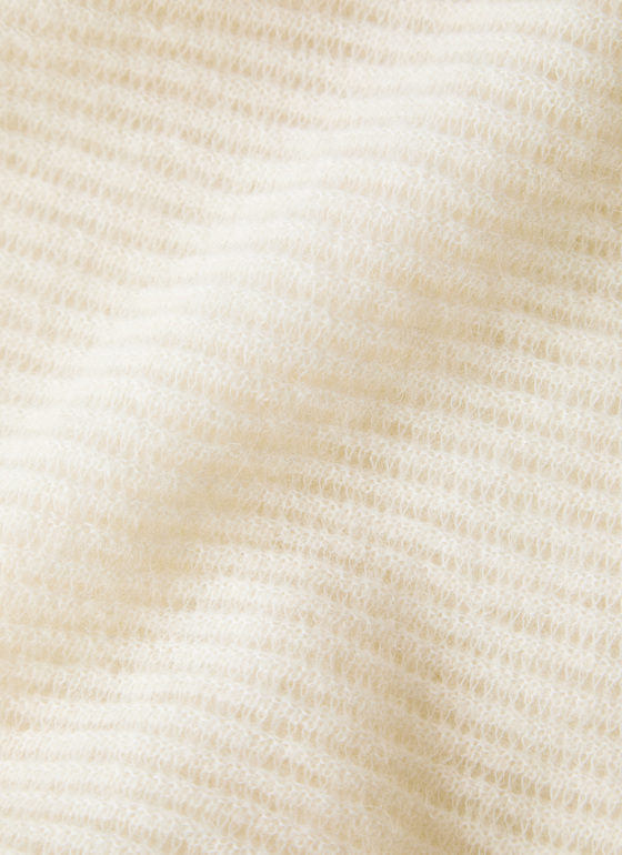 Pullover Rundhals 1/1 Arm New White Frontansicht