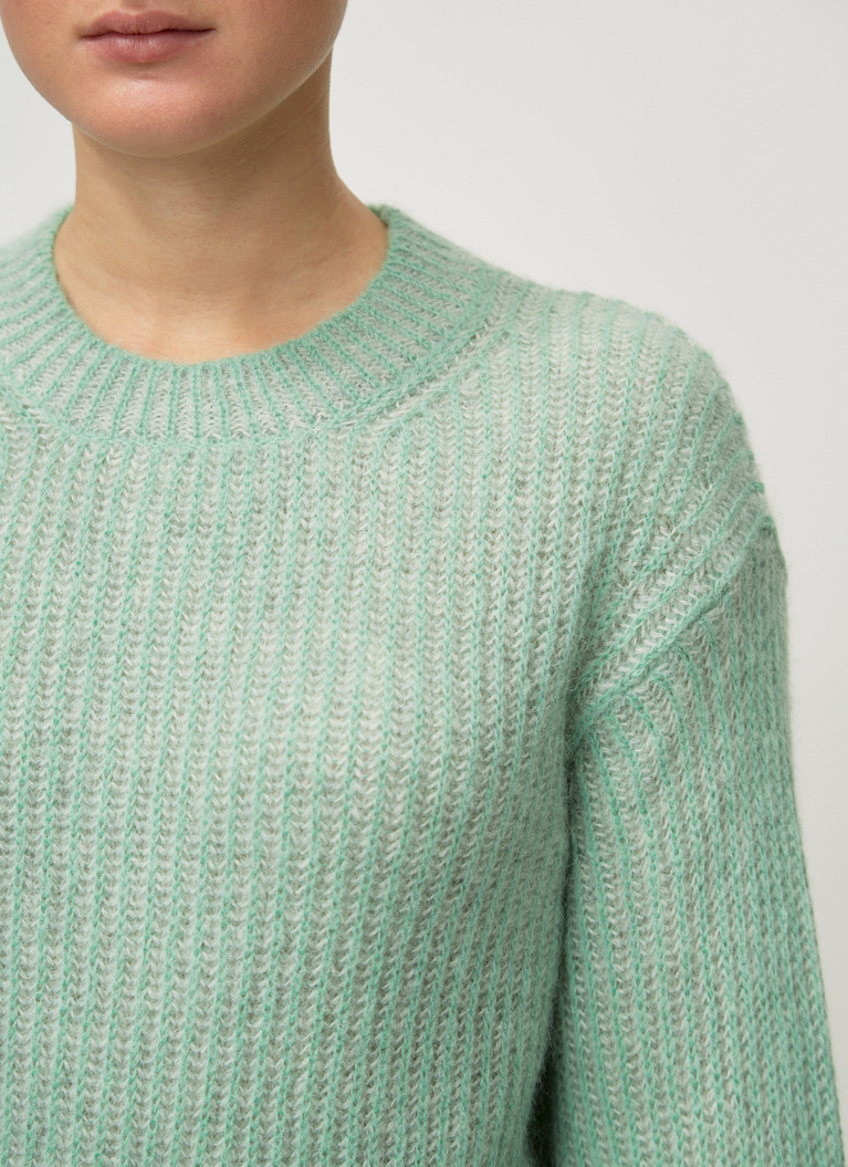 Pullover Rundhals 1/1 Arm, Green Mint Detailansicht 2