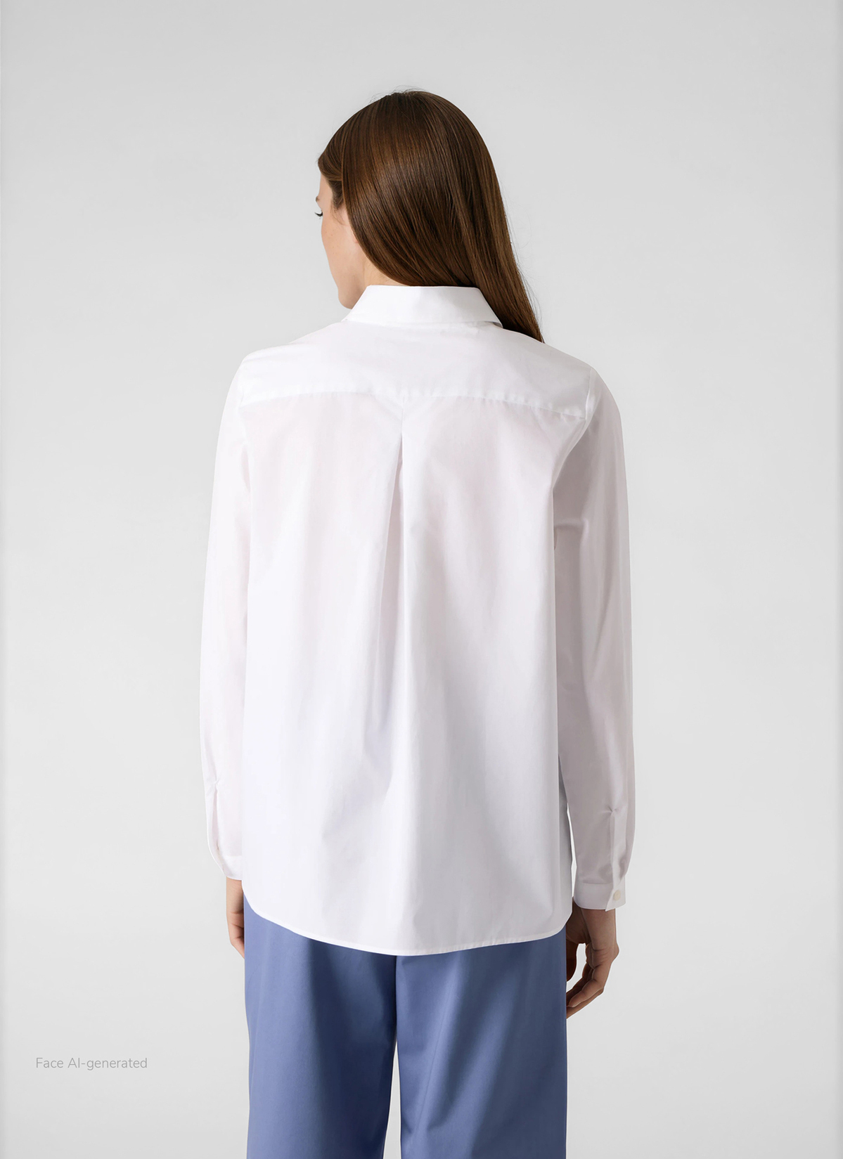 Bluse 1/1 Arm, Pure White Rückansicht