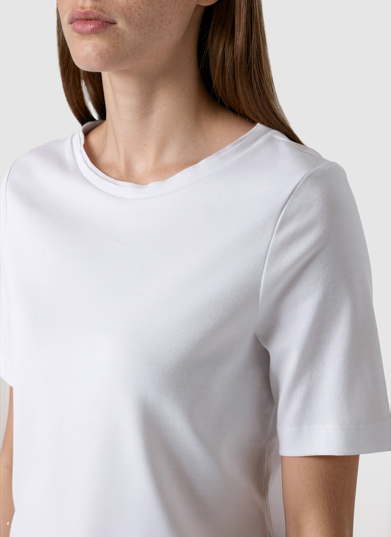 T-Shirt 1/2 Arm Pure White Frontansicht