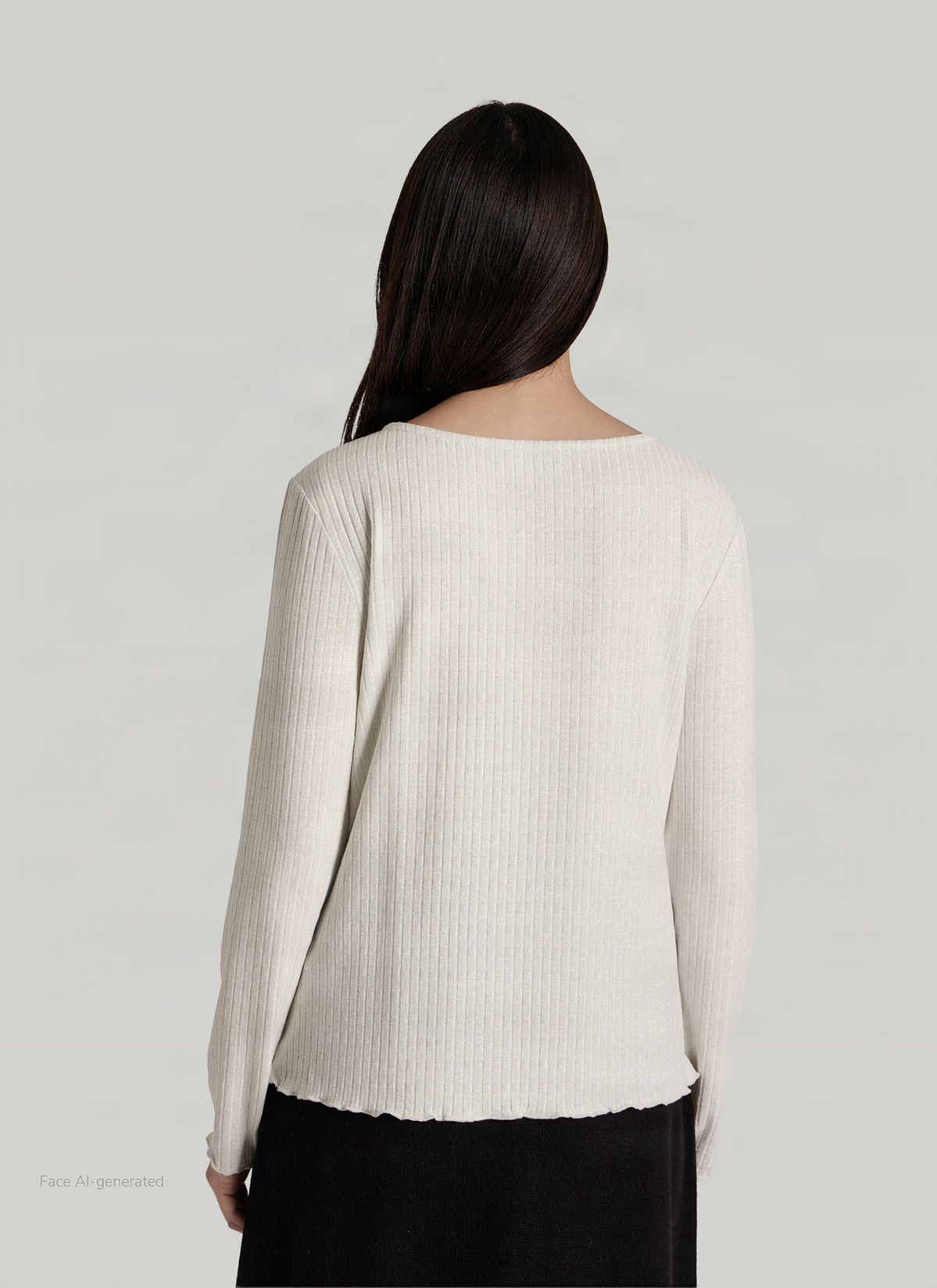 Longsleeve 1/1 Arm, Pure White Rückansicht