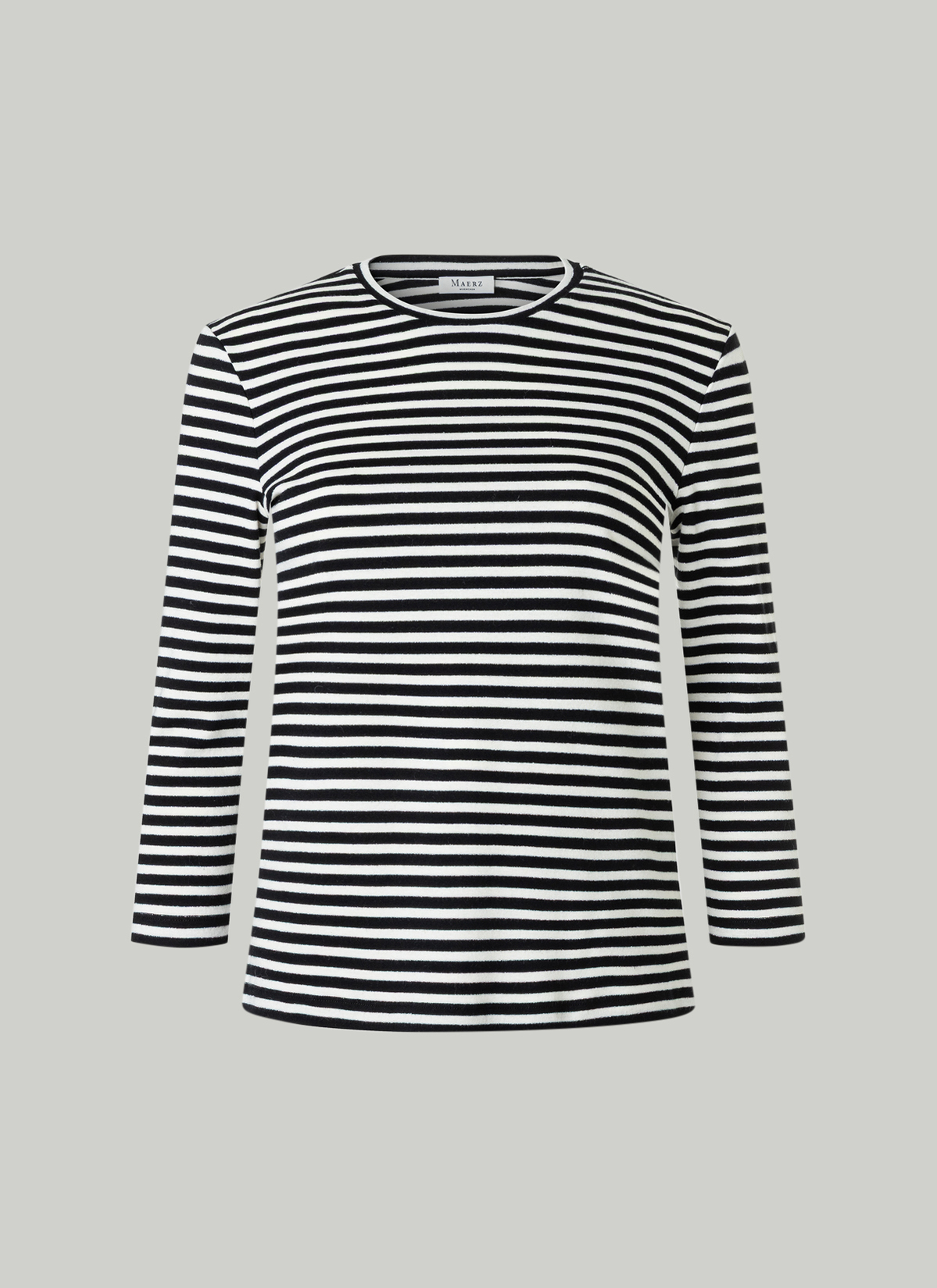 Longsleeve Rundhals 3/4 Arm, Black 