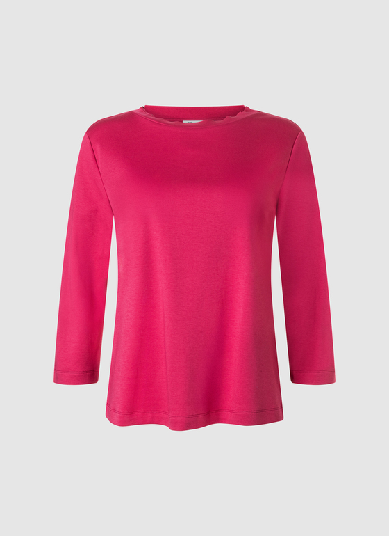 Longsleeve Rundhals 3/4 Arm Peony Red Frontansicht
