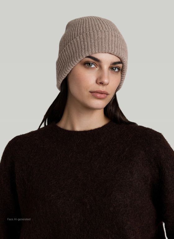 Mütze Taupe Grey Frontansicht
