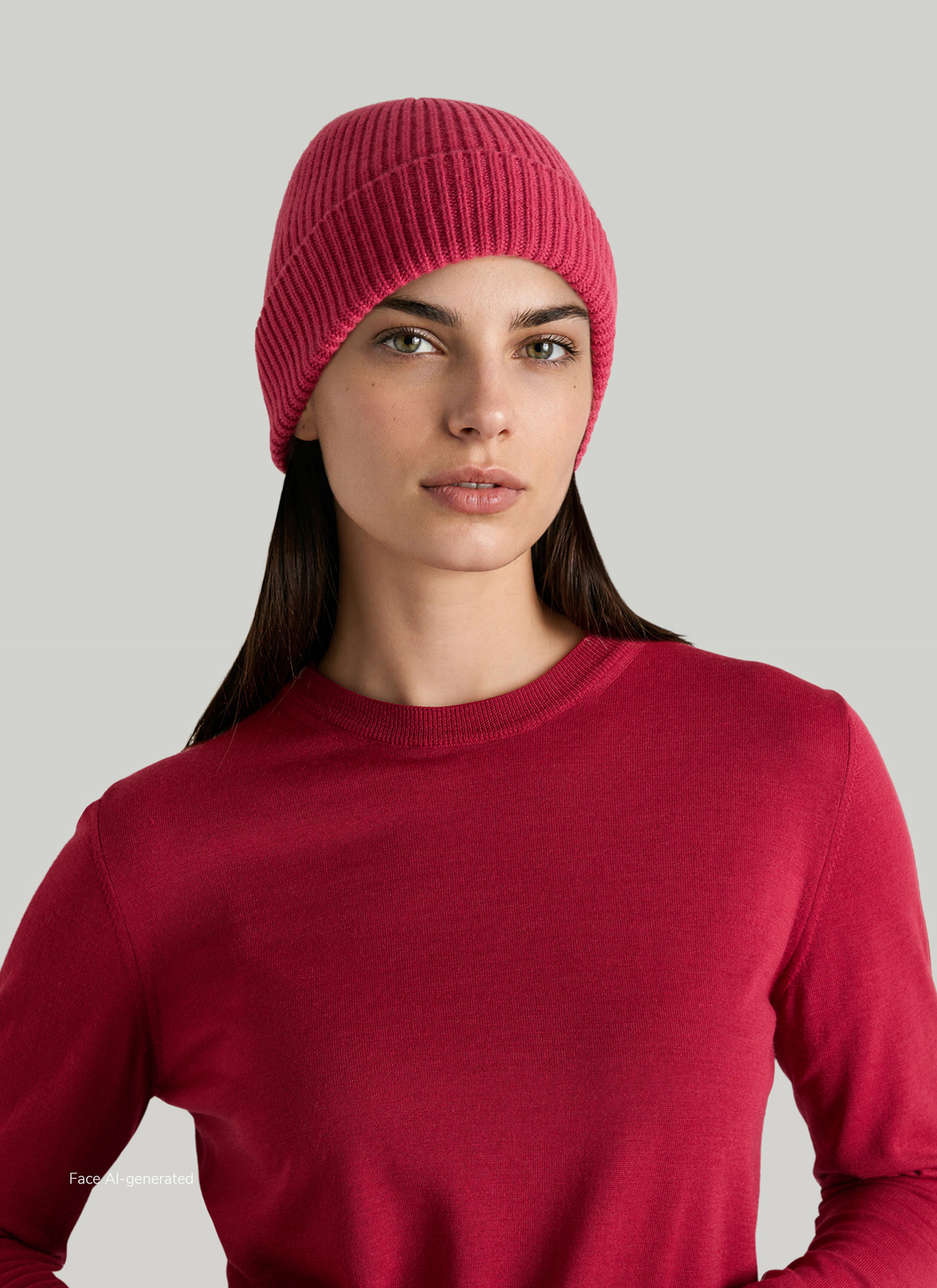 Mütze, Peony Red Rückansicht