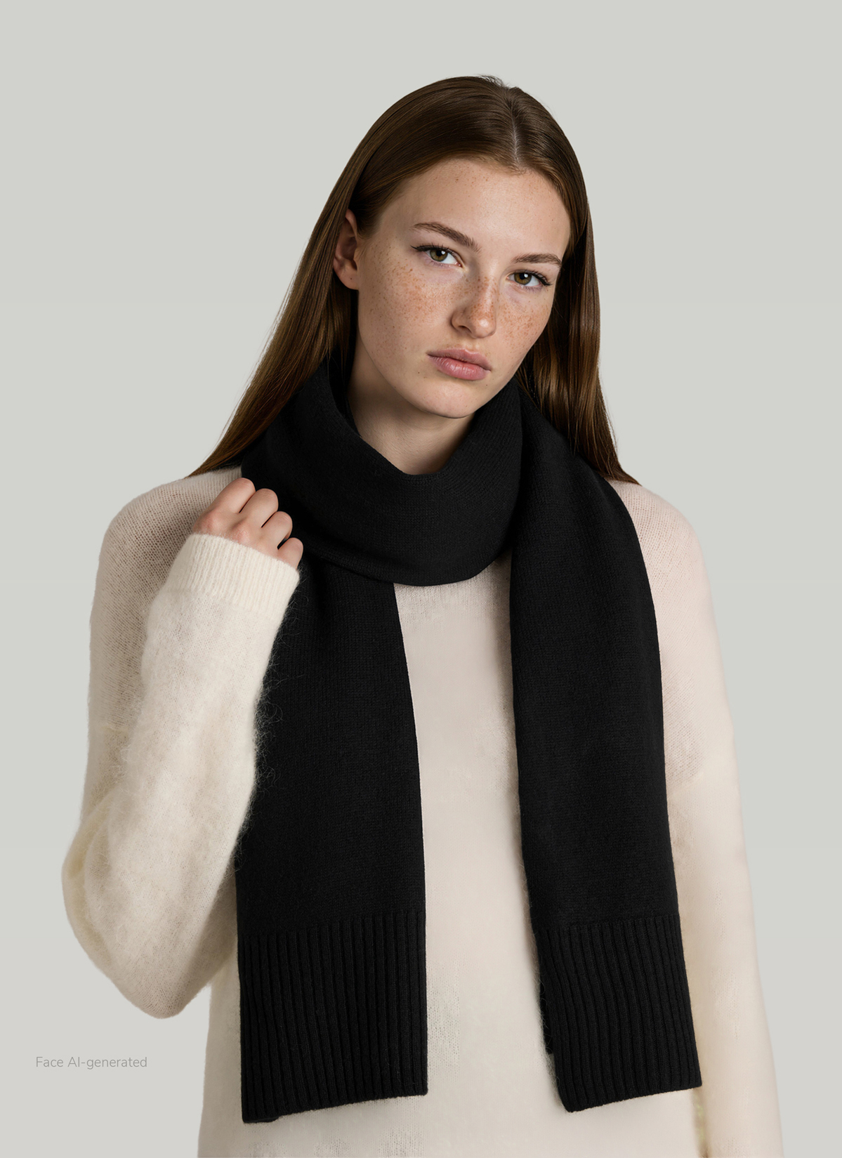 Schal, Black Detailansicht 2